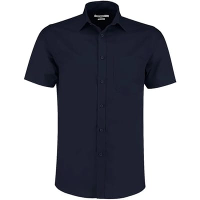 Maatwerk korte mouwen overhemd in popeline Kustom Kit