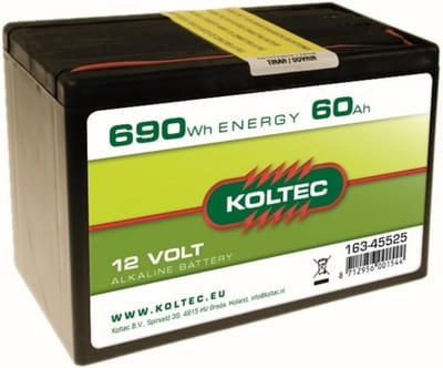 Krachtige Batterij - Energiebron - Schrikdraad Apparaten - Lage Temperatuur Prestaties - 60 Ah 12 Volt