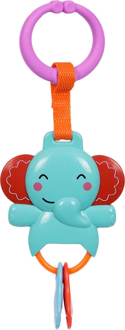 Speelgoedtopdeals - Rammelaar Hangspeeltje Buggyspeeltje - Olifant blauw
