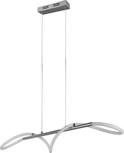 LED Hanglamp - Torna Argino - 28W - Natuurlijk Wit 4000K - Dimbaar - Chroom - Metaal