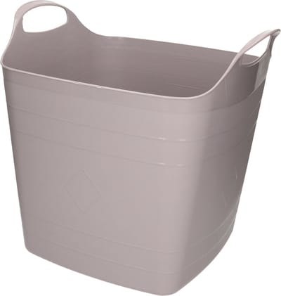 Bathroom Solutions Opbergmand/kuip/emmer - flexibel kunststof - grijs - 25 liter