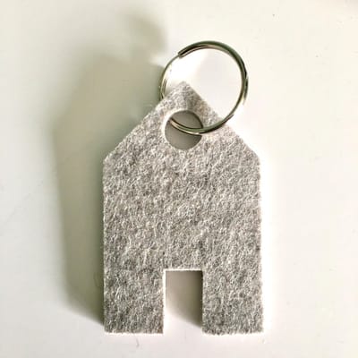 sleutelhanger huis vilt