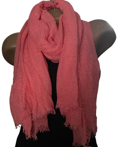 Dames effen kleur sjaal 74# watermelon red