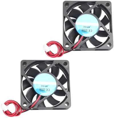2 Stuks 6015 DC 5V Stille Koelventilator 60 x 60 x 15mm voor Computer CPU en 3D Printer met 2-Pins Aansluiting en Hoge Luchtstroom
