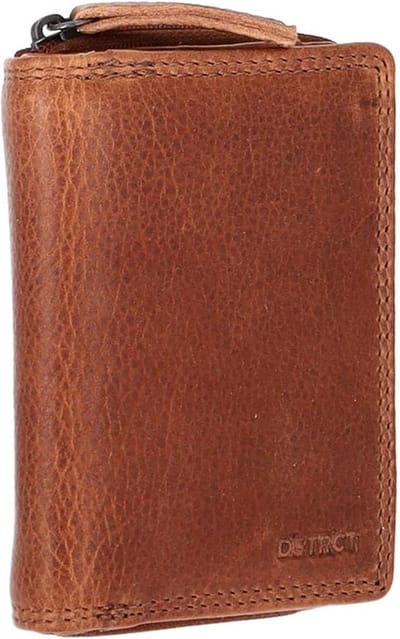 DSTRCT Portemonnee / Portefeuille Dames - Ritsportemonnee - Leer - Brooklyn Flen - Cognac