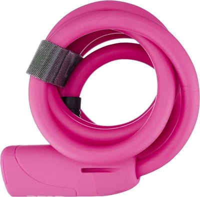 Fiets veiligheidsslot - Fietsslot met sleutel - Fiets beveiligen - Stevig gelegeerd staal - 10 mm x 150 cm - Roze