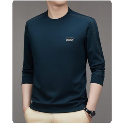 Herfst Mannen Geborduurd Sweatshirt Ronde Hals Losse Pullover Jeugd Casual Basislaag 4XL