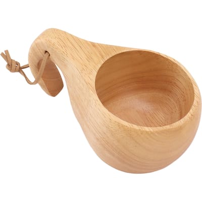 Houten Campingbeker Scandinavische Stijl Handgepolijst Draagbare Houten Drinkbeker met Handvat voor Koffie Thee Melk L