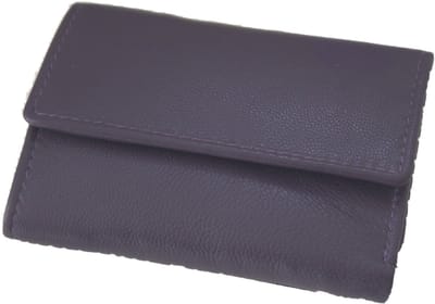 Leren dubbelzijdig portemonneetje / kleine Tri-fold portemonnee / kinderbeursje in rood, paars, roze, groen, navy, blauw, zwart leer / 137