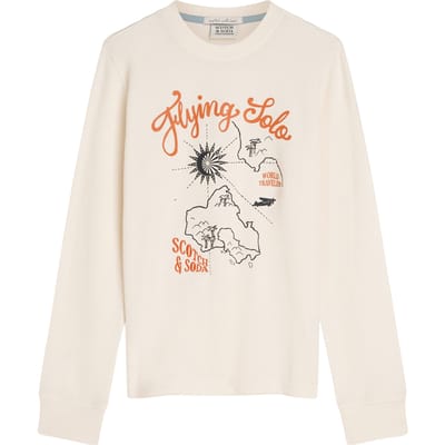 Scotch & Soda Boys Thermal Long Sleeve Tee Eggnog Taglia: S | T-shirt Outlet | kids