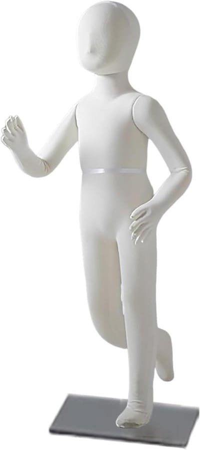 Paspop Kinderkleding - Kledingmodel Kind - Kleding Presenteren - Verstelbare Houding - 10 Jaar - Wit