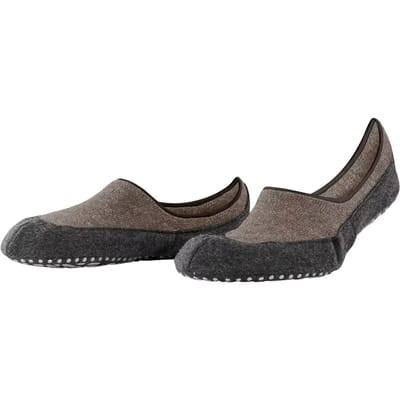 FALKE Cosyshoe Noppen op de zool wol huissokken heren bruin - maat 37-38