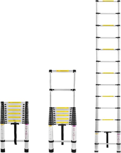 Multifunctionele Telescoopladder - Antislip Aluminium Ladder tot 3,8 m