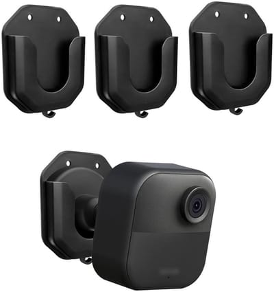 3-pack Blink Camera-muurbeugel, [2 montageopties] Lijm of boor voor Blink Mini/Mini 2/ Blink Outdoor 4/ Blink Indoor-camera's/Ring Indoor Cam (1e/2e generatie), Cam-muurbeugel - Zwart