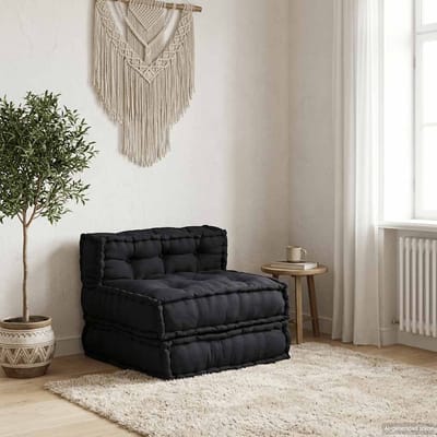 vidaXL - Modulaire - bankstel - 70x70x54 - stof - antracietkleurig