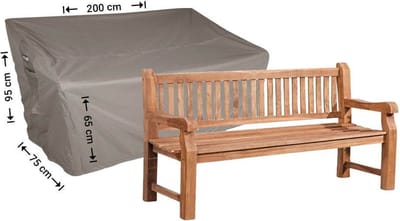 Raffles Covers Beschermhoes tuinbank - 200 x 75 H: 95 cm - RTGB200 - Waterdicht - Ademend - UV-bestendig - Elastisch rijgkoord - Beschermhoes tuinmeubelen