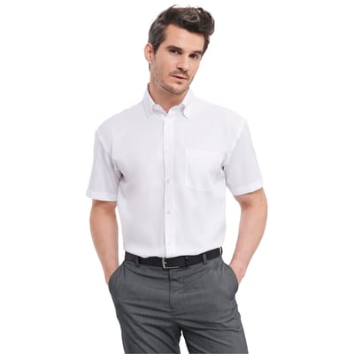 Russell Collection Heren Ultimate Shirt Met Korte Mouwen (Wit)