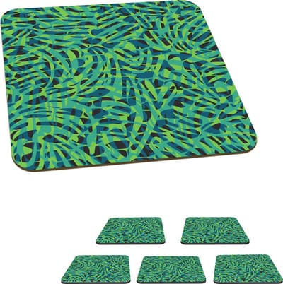 Onderzetters voor glazen - Jungle - Dieren - Patroon - 10x10 cm - Glasonderzetters - 6 stuks