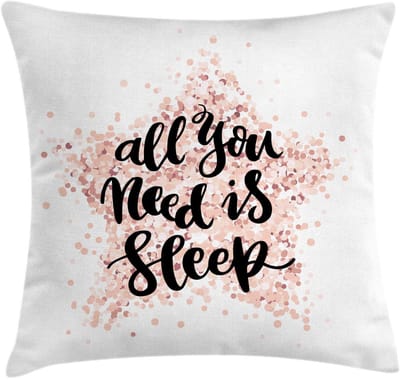 ABAKUHAUS Kussenhoes – 40x40 cm – Dubbelzijdig bedrukt – Lichtroze/zwart, Polyester