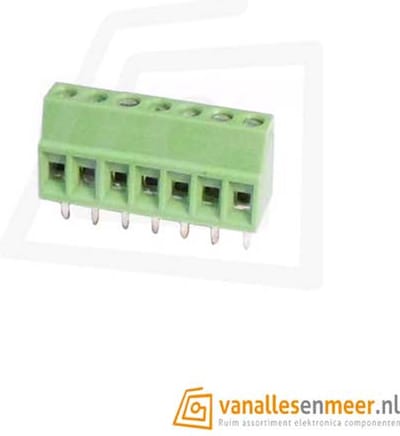 Schroefterminal 7-voudig recht pitch 2.54mm DG308 KF120