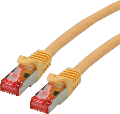 ROLINE patchkabel Cat.6 S/FTP (PiMF), componentniveau, LSOH, geel, 0,3 m