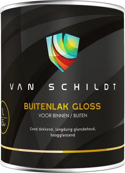 van Schildt Buitenlak Gloss Dekkend Aflak Glans Hoogglans 1 Liter Geldersblauw U4.15.10