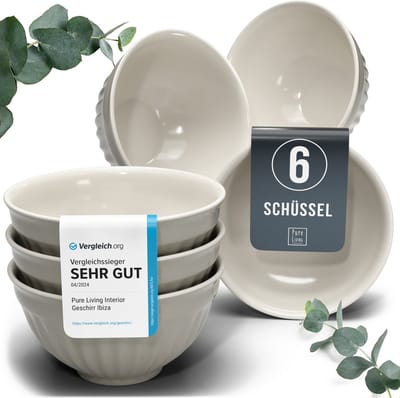 Pure Living Hygge Kommen - Lichtbruin - 6 Stuks (700 ml) - Magnetronveilig - Vaatwasserbestendig