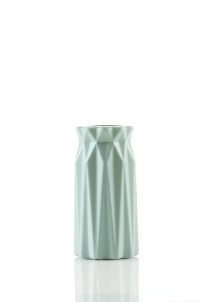 Onbreekbare bloemenvaas mintgroen - groene kunststof design vaas groen - Lichtgewicht bloemvaas - decoratie vaasje