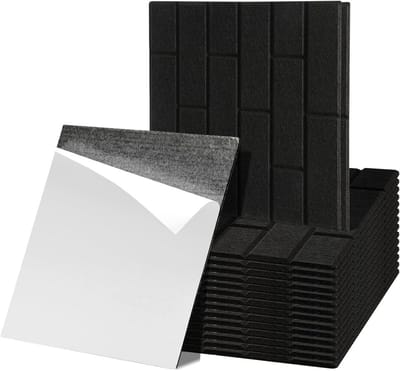 36 Akoestische Panelen Zelfklevend Zwart Hoge Dichtheid Geluidsisolatie