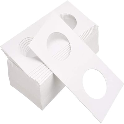 Dailygoods- Munthouder 100 Stuks - Kartonnen/ Mylar - Muntflip - 25 mm/31,5 mm - Langdurige Opslag - Bescherming Munten - Muntenhouder
