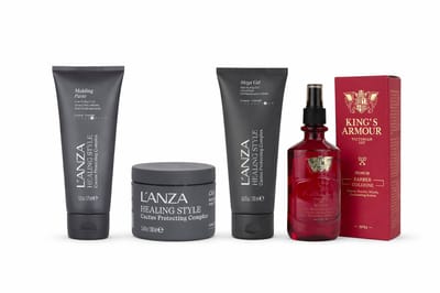 Ultimate Barber Styling & Grooming Set L’ANZA Styling Clay Mega Gel Molding Paste + King’s Armour Barber Cologne