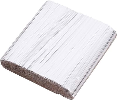 Kraftpapier twist zakbinders met ijzerdraad voor voedsel- en diepvrieszakken, 10 cm x 4 mm, 1000 stuks