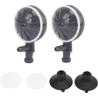 Diffuseur de bulles en pierre avec pompe à air et ventouses pour aquarium hydroponique et aquarium gray