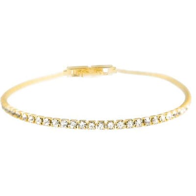 Luxenter Briljant Zirkonia armband afgewerkt in 18K geel goud - Kayla