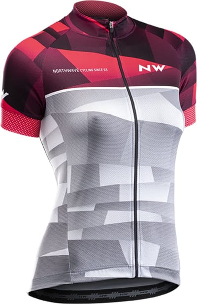 Northwave Women Origin Jersey SS Grey/Magenta Maat S