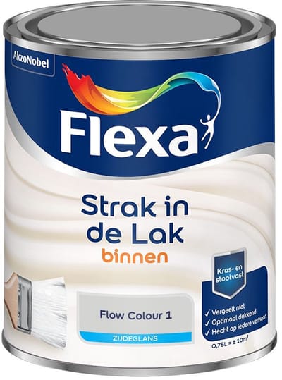 Flexa - Strak In De Lak Binnenlak Zijdeglans - Flow Colour 1 - Mengverf - 750 Ml