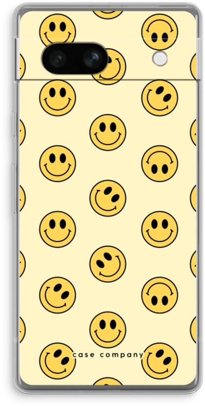 Case Company® - Hoesje geschikt voor Google Pixel 7A hoesje - Smiley N°2 - Soft Cover Telefoonhoesje - Bescherming aan alle Kanten en Schermrand