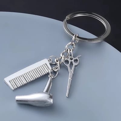 *** Kapper - Kam - Föhn - Schaar Sleutelhanger - Uitdeel Cadeau - Kapperszaak- van Heble® ***