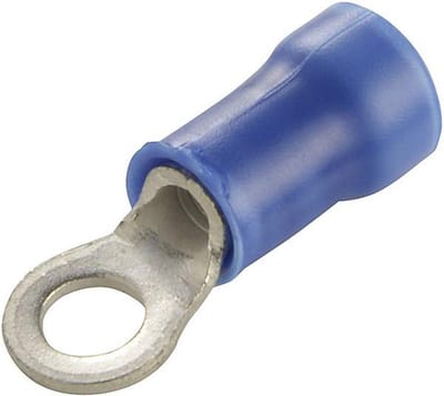 TE Connectivity 130102 Ringkabelschoen Dwarsdoorsnede (max.): 2.60 mm² Schachtdiameter: 5.3 mm Deels geïsoleerd Blauw 1 stuk(s)