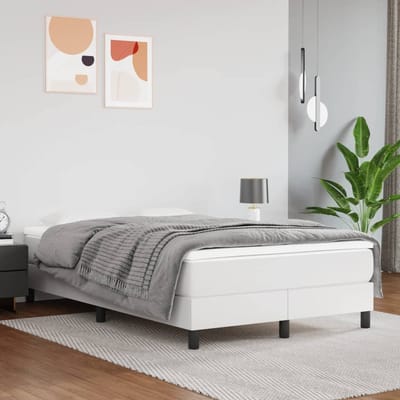 vidaXL - Pocketveringmatras - medium - 120x200x20 - cm - kunstleer - wit