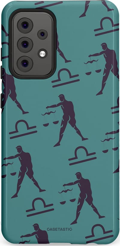 Casetastic Hoesje Geschikt voor Samsung A52 (4G/5G/s) - Stijlvolle Beschermende Duo-layer Case - Zodiak weegschaal