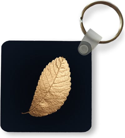 Sleutelhanger - Uitdeelcadeautjes - Goud - Bladeren - Zwart - Planten - Luxe - Natuur - Plastic