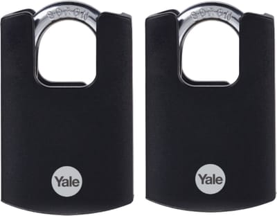 Yale - Messing Hangslot - 40 mm - Gesloten Beugel - 2 stuks