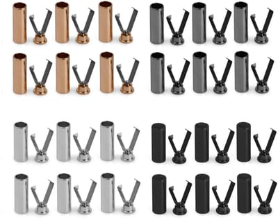 Dailygoods- Koorduiteinden 12 Paar - Metalen Koordstopper - Veterpunten Aluminium - Slijtvast - Duurzaam - Accessoires voor Doe-Het-Zelf