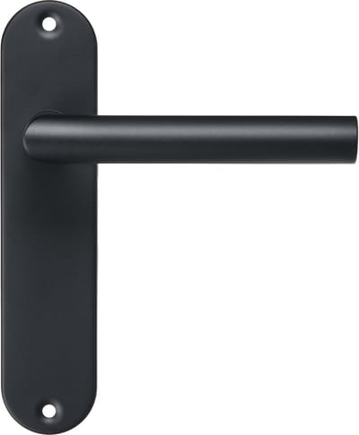 Nero - Zwarte Deurklink - Kort Rond Schild