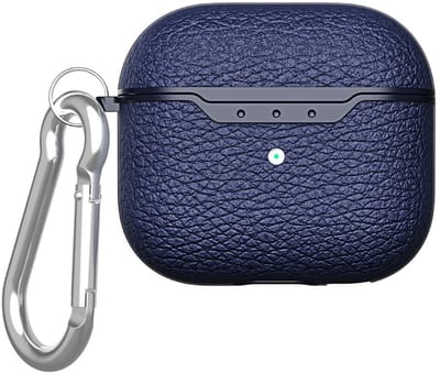 Hoesje Geschikt voor Apple AirPods 4 | TPU | met Ring | Schokbestendig | Blauw