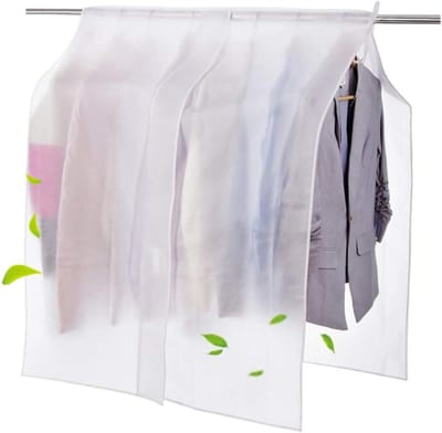 Kledingbeschermer - Stofhoes - Kleding Opbergen - Transparant Venster - 90 x 110 cm - Wit