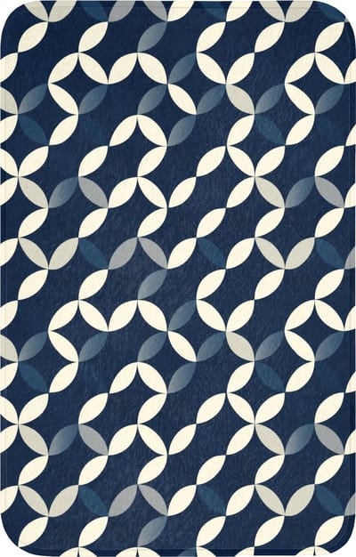 WC mat 50x80 cm - Antislip - Abstract - Patroon - Blauw - Toiletmat - Vloermat - Douchemat - Toilet tapijt - Toiletmatten