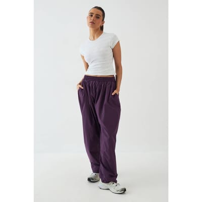 Dames Dsgn Studio Oversized Broek Met Elastische Taille En Ballonpijpen | Pruim | Maat: XS