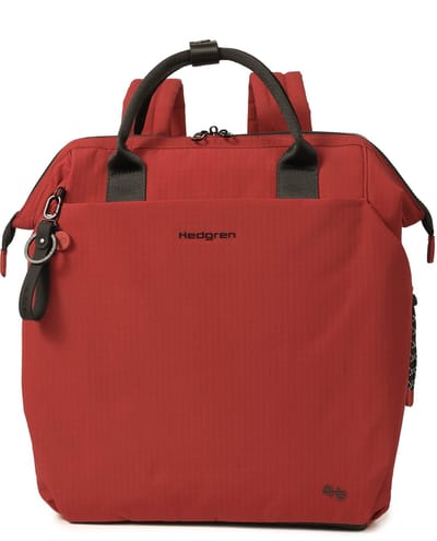 Hedgren ORIZURU Rugzak 15-inch met laptopvak – 180° opening – Waterafstotend gerecycled materiaal – Smart sleeve – Dahlia Red